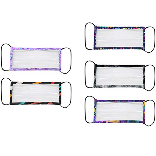 Preisvergleich Produktbild Gesichtsschutz für Erwachsene, modischer Druck, Kunststoff, transparent, Staubschutz, waschbar, wiederverwendbar, Baumwolle, Mundschutz für Frauen und Männer, Sommer, Outdoor-Aktivitäten