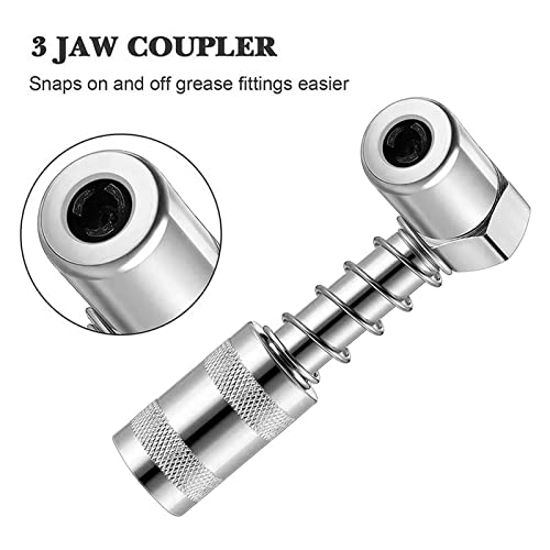 graxa bloqueio e lubrificação,Adaptador graxa 90 graus com mangas - 3 encaixes ferramentas graxa âng