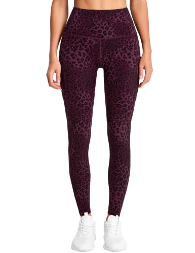 Image of THE GYM PEOPLE Thick High Waist Yoga Pants with Pockets, Tummy Control Workout Running Yoga Leggings for Women