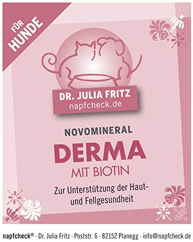 napfcheck Novomineral Derma mit Biotin - zur Unterstützung von Haut und Fell - für Hunde - 200 g