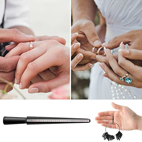 Ring Sizer Measuring Tool Set With Ring Mandrel & Ring Sizing Us Size Kit, Four Size Ring Stick Jewelry Mandrel And Ring Gauge Finger Sizer & Ring Guards For Loose Rings With Cloth For Jewelry Making #TOP6