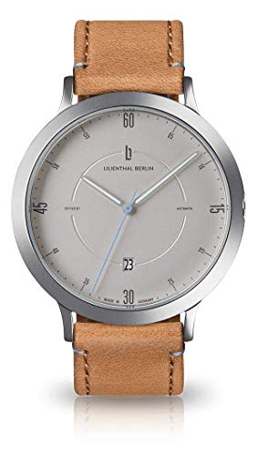 Preisvergleich Produktbild Lilienthal Berlin Zeitgeist Automatik (Gehäuse: Silber / Zifferblatt: Silber / Armband: Leder Hellbraun)