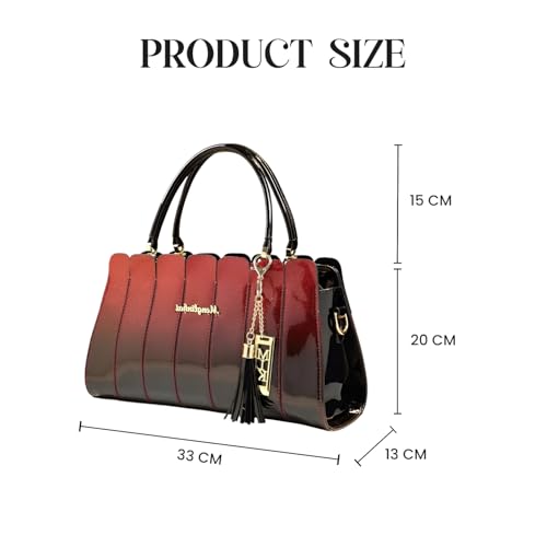 Image of SYGA Elegant Color Contrast Tote Bag - Horizontal Square Medium-Soft Handbag with Design for Everyday Use