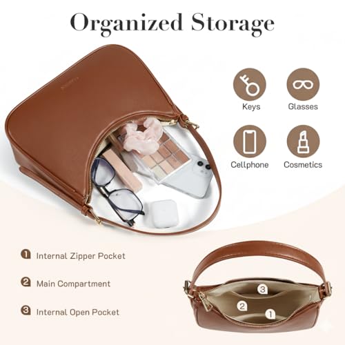 Image of Missnine Purses for Women, Shoulder Bag Small Handbags Vegan Leather Underarm Bags Trendy Hobo Cute Clutch Purse