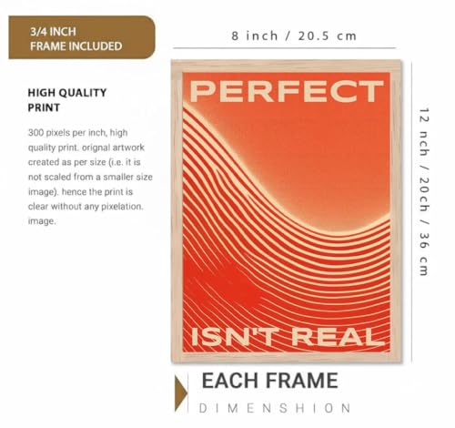 Image of BLINKART Surreal Art Aesthetic Modern Art Walls With Frame | Natural Wood Texture | Living Room Bedroom Office Wall Decoration | Poster Home Decor Frames Wall Bedroom | 12x8 Inches (D344)
