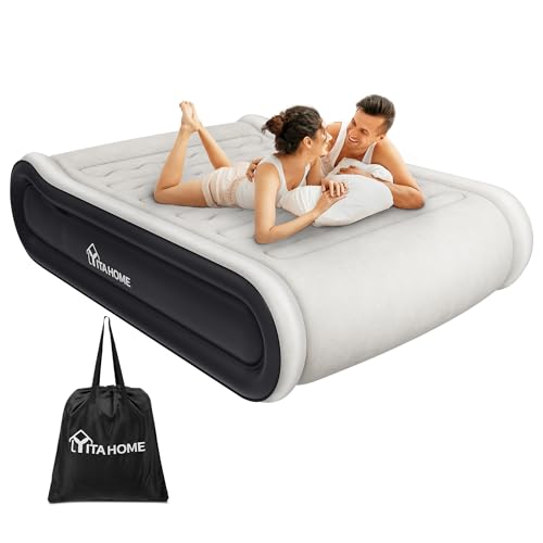 YITAHOME 2x1,5 m Deluxe Materasso Gonfiabile Doppio con Cuscino Integrato e Pompa Elettrica...