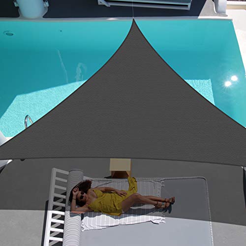 AXT SHADE Dreieckiges Sonnensegel mit UV-Block für draußen, Terrasse, Garten, Hinterhof, Rasen, Anthrazit Cover