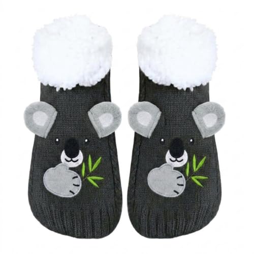 Image of ZYZX Cute Animal Slipper Socks for Women with Grips,Fuzzy Socks Indoor