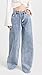 Lioness Women's Eivissa Baggy Jeans, Faded Denim, XL