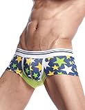 SEOBEAN Mens Low Rise Sexy Star Trunk Boxer Brief Short Pants Underwear