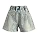 Teen Girls Denim Shorts Kids Washed High Waist Jorts Baggy Fashion Pull On Hot Pants Youth Y2k (Light Blue, 4-5 Years)