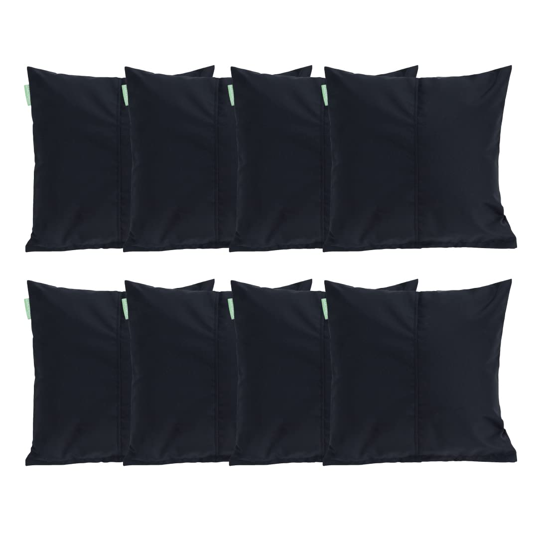Gardenista Large Garden Scatter Cushion | Water Resistant Hollowfibre Filled Outdoor Seating Furniture Pillow | Great for Patio Rattan Chairs | Comfy & Lightweight (8, Black)