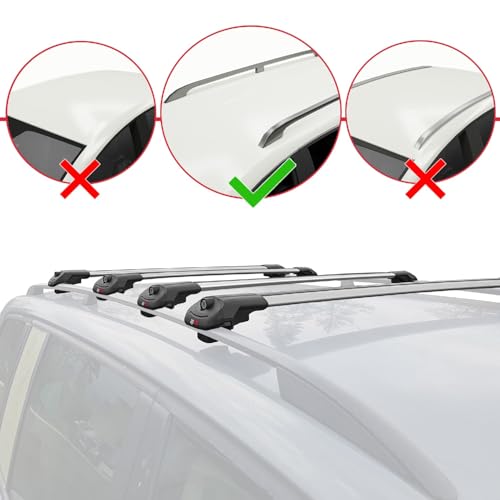 Barres de toit robustes en aluminium gris pour Opel Combo D modèle 2012-2018 - 2