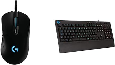 Logitech G403 Hero 25K Gaming Mouse & 13 Prodigy Gaming Keyboard, LIGHTSYNC RGB Backlit Keys, Spill-Resistant, Customizable Keys, Dedicated Multi-Media Keys – Black