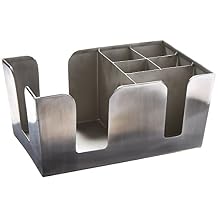 شركة American METALCRAFT، Inc. علبة معدنية أمريكية من الفولاذ المقاوم للصدأ BARS7 مع 6 مقصورات ، ساتان تشطيب ، فضي