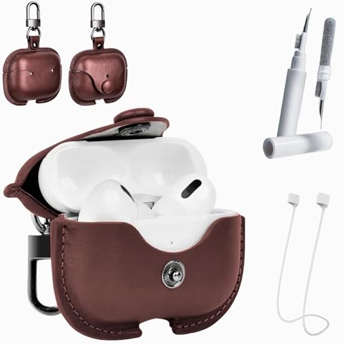 MEIQIAOLEI �{�v�� airpods4 �P�[�X ���U�[�J�o�[ - air pods 4 �p �ی�P�[�X �t�����gLED���C�g���B��Ȃ� airpods 4 �C���[�s�[�X ���[�\ �Ռ��z�� �h���h�o �y�ʏ��^ �����h�~ (�_�[�N�u���E��, airp