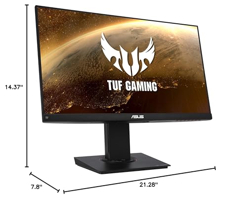 ASUS TUF Gaming VG249Q 23.8” Monitor 144Hz Full HD (1920 x 1080) 1ms IPS ELMB FreeSync Eye Care DisplayPort HDMI D-Sub,Black