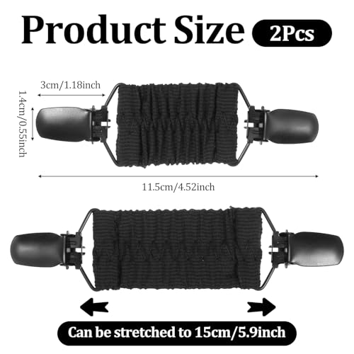 Image of 2 Pcs Dress Clips Back Cinch, Elastic Waist Cincher Clip for Tightening Clothes, Tightener Clothes To Tighten Shawl Cardigan Collar Clip Fit Dress Set for Women Men Tightening Pant (Black)