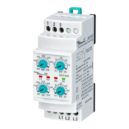 Relé GKT-03F de 3 x 380 V CA contra fallo de fase para motores industriales