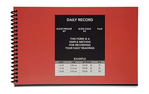 Daily Medication Journal Blood Sugar, Glucose, Track Blood Pressure & Pulse, Spiral Bound, Compact Size Full Year Medical Journal (English) - Thumbnail 7