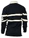Guinness Traditional Black and Cream Longsleeve Rugby Jersey, Official Merchandise, Black Jersey, Men's Medium
