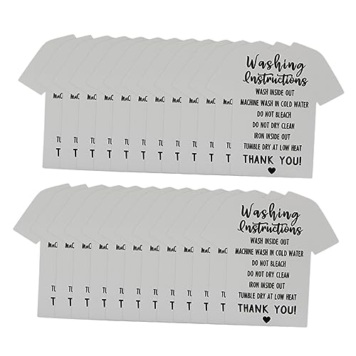 Zynphancer 洗濯ガイドカード 100枚セット 衣類ケアタグ 小型軽量 、 衣類の洗浄指示 ロゴ印刷可能 空白裏面 ショッピングバッグ収納可能 実用的