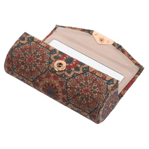 Healvian Porta Rossetto con Specchietto Integrato Organizer Vintage per Lucidalabbra Scatola Portarossetto Portatile per Borsa e Zaino Astuccio per Trucco da Donna