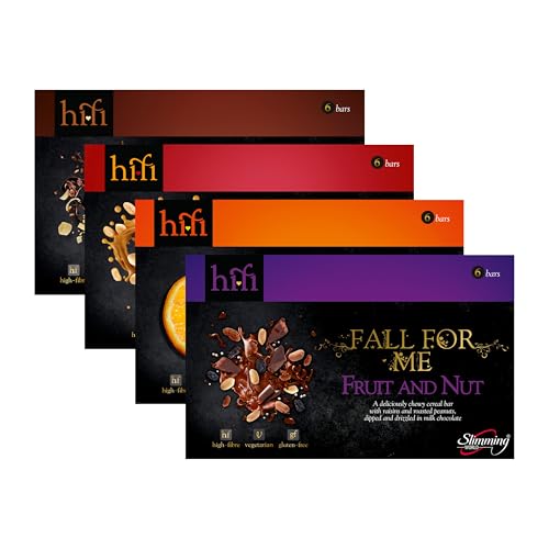 Slimming World Hi-fi bars Variety Pack - Triple Choc Fruit & Nut Choc Orange Peanut Butter 4 packs of six bars