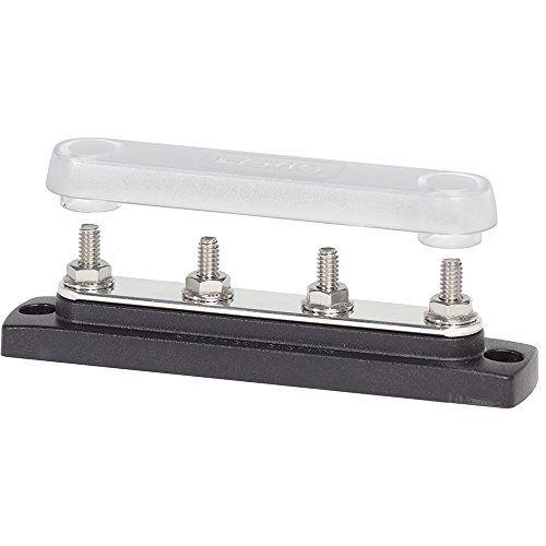Blue Sea Systems 2307 150 Amp Common BusBar with 4 studs and a cover With Cover 150A