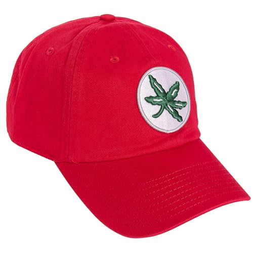 Desert Cactus The Ohio State University Baseball Hat OSU Buckeyes Brimmed Embroidered Hats Cap Adjustable Cloth Strap Adult (Style X1) Red