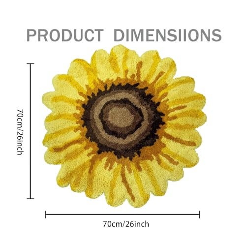 Tapete decorativo amarillento de girasol 27.5x27.5 pulgadas miniatura 2
