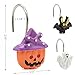 Halloween Decorative Shower Curtain Hooks,12-Pack Halloween Decorative Pumpkin Bat Ghost Shower Curtain Hooks for Bathroom Decor Rust Proof Shower Curtain Rings Hangers(Halloween)