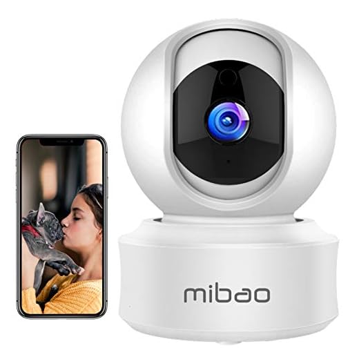 1080P Cámara De Vigilancia WiFi Interior， Mibao Cámara Vigilancia, HD Visión Nocturna, Detección de Movimiento Remoto, Alarma de Correo Electrónico, Audio Bidireccional, Monitor para Bebe/Perros