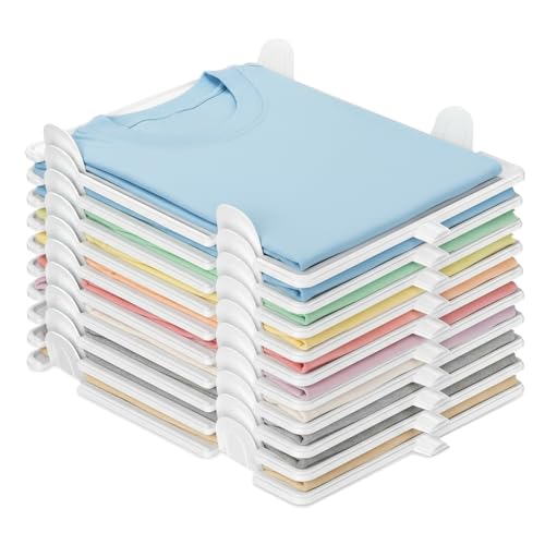 Accenter TShirt Organizer for Clothes Storage, Stackable Closet Organizer with Easy Access, Shirt...