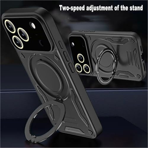 Coque iPhone 17 Pro antichoc avec bague de support et protection caméra