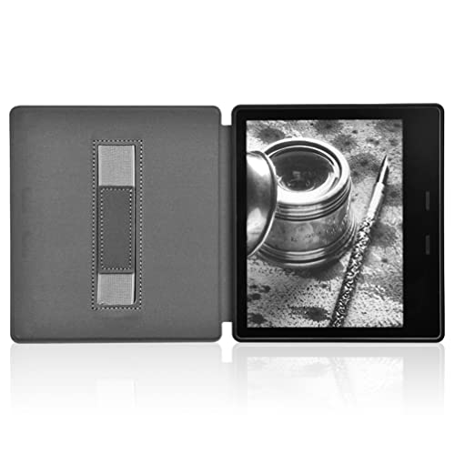 Image of Zcooooool Kindle Oasis Fabric Cover(Hand Strap Designed)Case For 7 inch Tablet Kindle Oasis(10Th&9Th Gen,2019 /2017)Anti-Slide Kindle Oasis Case,Black