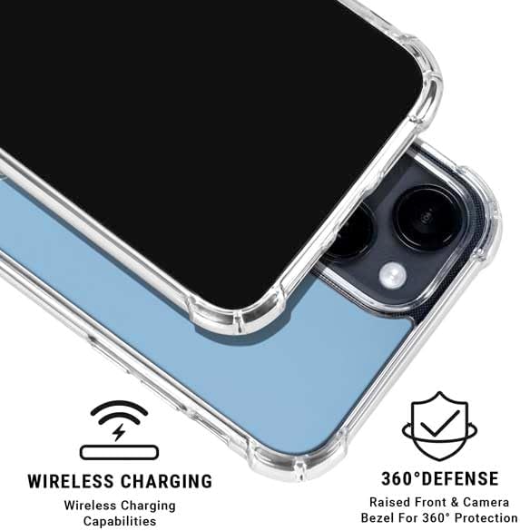Skinit Clear Phone Case Compatible with iPhone 15 Plus - Officially Licensed University of North Carolina UNC Tar Heels Design