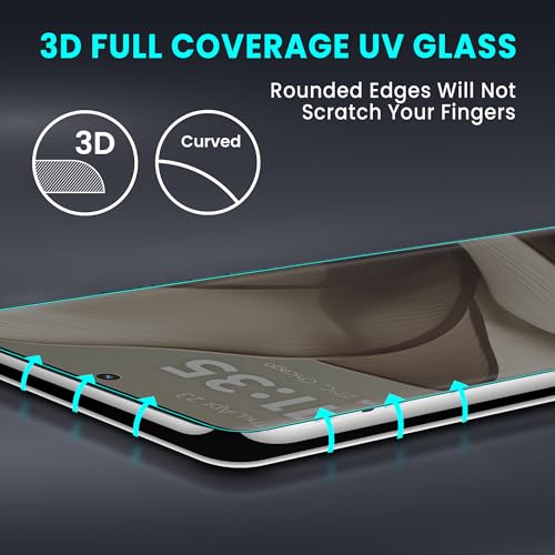 Image of FIRST MART UV Privacy Tempered Glass for Motorola Edge 50 | Anti-Spy 9H Curved Screen Protector, Edge-to-Edge, Case-Friendly | 1 Pack