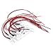 Cable de luz LED, 10pcs 12v 10mm Diodo emisor de luz LED con cable Cable de luz LED multicolor 20cm 0.06W surtido de diodos Diodo LED con cable(rosado)