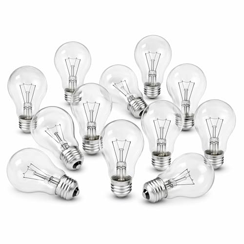 HXSYDS 75 Watt Incandescent Light Bulbs A19 75 WATT Incandescent Bulb Light Bulb 60+ Watt A19 Shape Soft White(12 Packs)