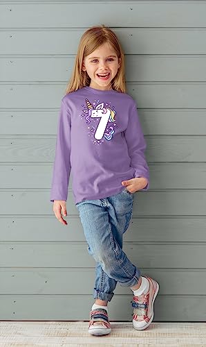Image of Unicorn Birthday Shirts for Toddler Girls Outfit 7th 8th Shirt Seven Eight Year Old