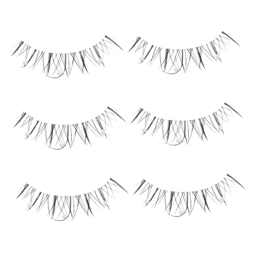 Beaupretty Pestañas Postizas De Perla Pestañas De Ojo De Gato Manga Pestañas Tenues Con Brillo Pestañas Postizas Para Disfraces De Halloween Pestañas Postizas Para Mujeres Pestañas De