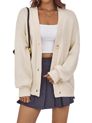 Arolina Cardigan Sweaters for Women Chunky Knit Long Sleeve Button Down Sweater 2025 Fall Trendy Oversized Jacket Coats