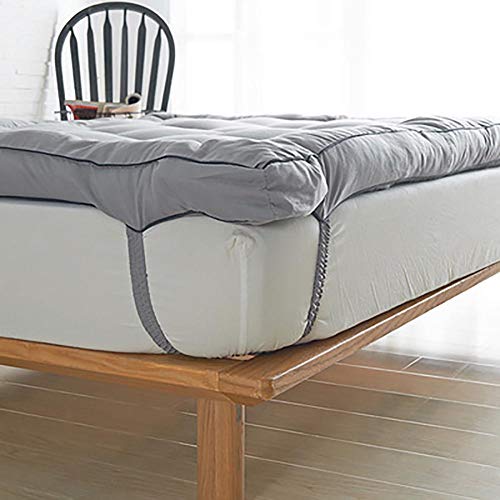 Velvet Feather and Premium Alternative Overfilled Mattress Topper 100% Cotton Fabric Mattress Pad So