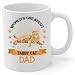Lovesout Funny World's Greatest Orange Tabby Cat Dad Fathers Day Coffee Mug White Ceramic Cup 11oz