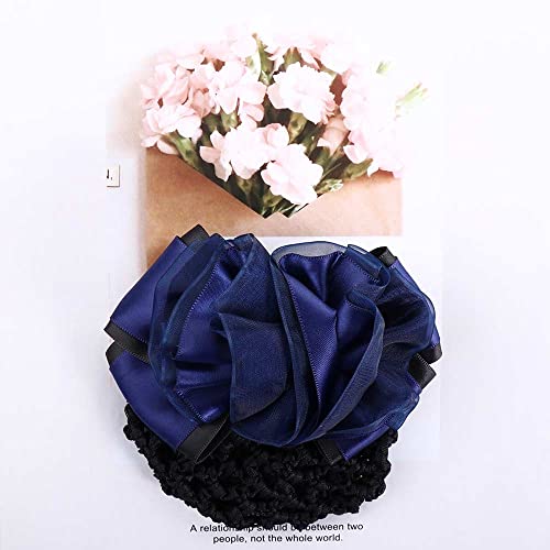 Pokinge 4PCS Women Hair Bun Cover Net Elegant Floral Hair Clip miniatura 5