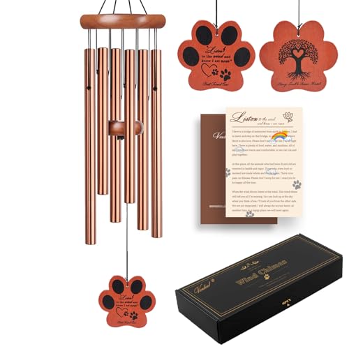 Dog Memorial Gifts for Loss of Dog, 28" Pet Sympathy Memorial Wind Chime