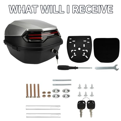 image for PSLER Universal Tail box with soft backrest - Motorcycle Scooter Daily