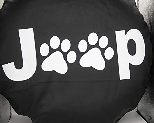 HAOFANG Tire Covers,(R14) PVC Leather Waterproof Dust-Proof Universal Spare Wheel Tire Cover Fit for Jeep,Trailer, RV, SUV and Many Vehicle 13” 14\" 15\" DIY (R14 for Diameter 24\"-26\", Black) - Thumbnail 6