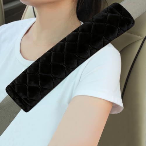 Amooca 2 Pack Seat Belt Covers Soft Shoulder Pad for Cars & Backpack